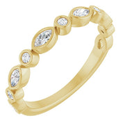 14k Yellow 1/4 Ctw Natural Diamond Anniversary Band