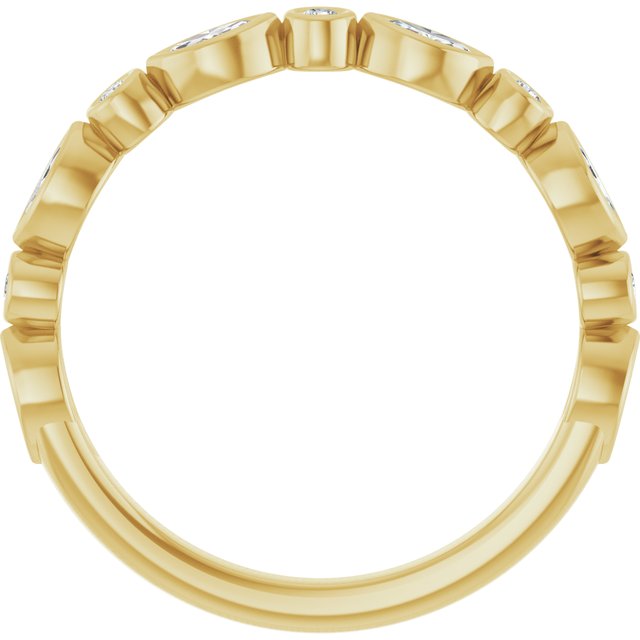 14k Yellow 1/4 Ctw Natural Diamond Anniversary Band