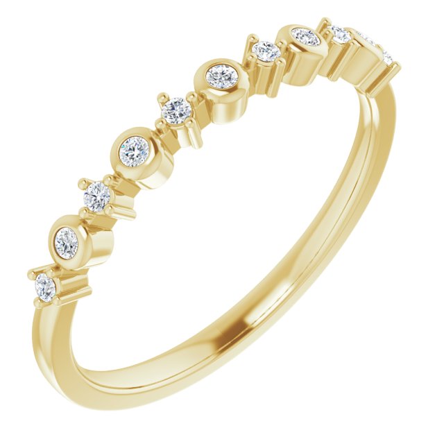 14k Yellow 1/10 Ctw Natural Diamond Ring