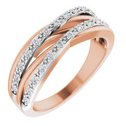 14K Rose/White 1/5 CTW Natural Diamond Ring