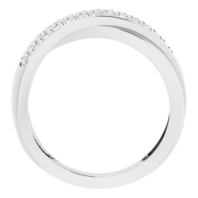 14K White 5/8 CTW Natural Diamond Ring Size 7