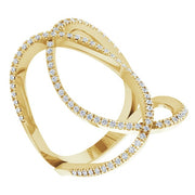 14k Yellow 3/8 Ctw Natural Diamond Ring
