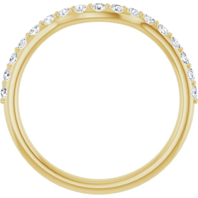 14k Yellow 1/3 Ctw Lab Grown Diamond Contour Band