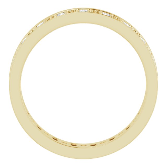 14K Yellow 1/2 CTW Natural Diamond Eternity Band Size 7