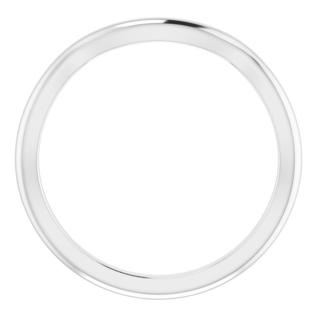 14K White Band for 6 mm Round Ring
