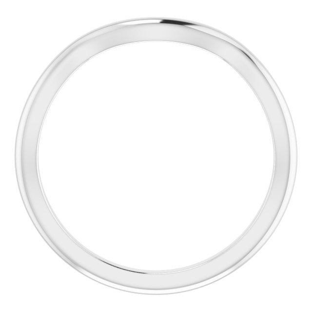 14K White Band for 7x3.5 mm Marquise Ring