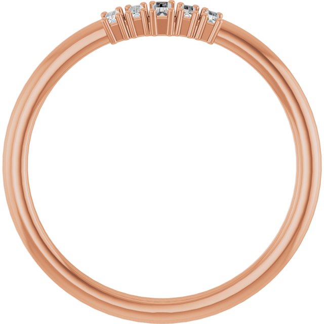 14K Rose 1/8 CTW Diamond Stackable Ring