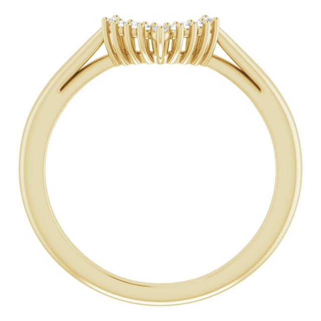 14K Yellow .06 CTW Natural Diamond Matching Band