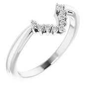 14K White .06 CTW Natural Diamond Matching Band