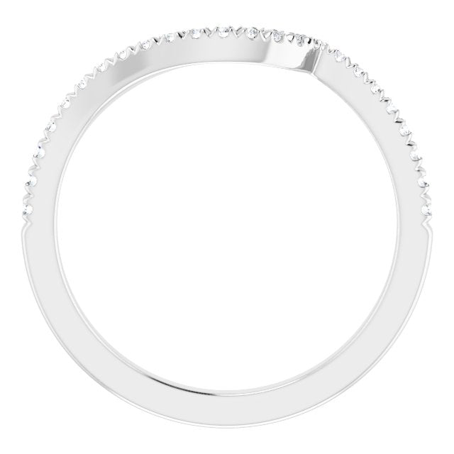 14K White 1/6 CTW Natural Diamond Matching Band