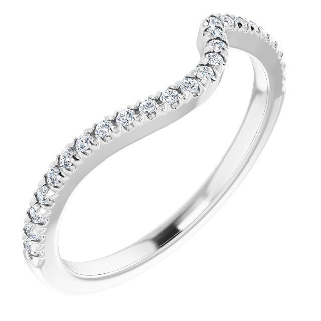 14K White 1/6 CTW Natural Diamond Matching Band