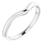 14K White Band for 8x6 mm Oval Ring