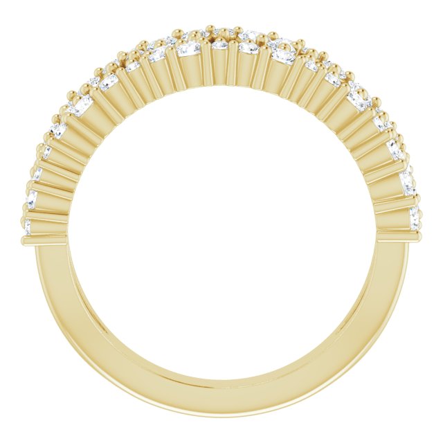 14K Yellow 3/4 CTW Natural Diamond Negative Space Ring