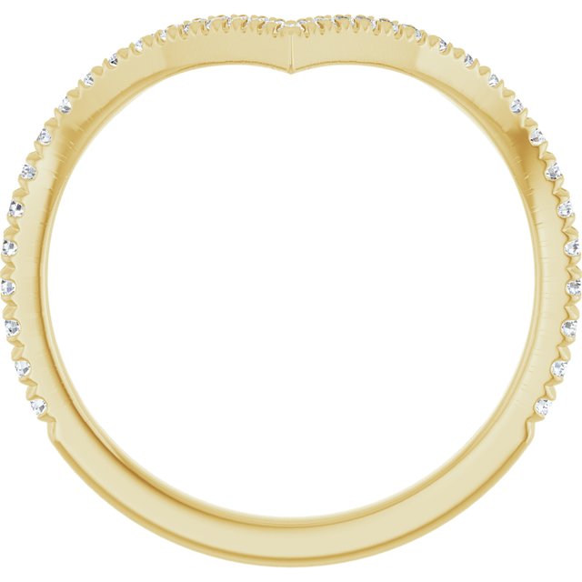 14K Yellow 1/4 CTW Natural Diamond Contour Band