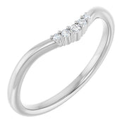 14K White .04 CTW Natural Diamond Matching Band