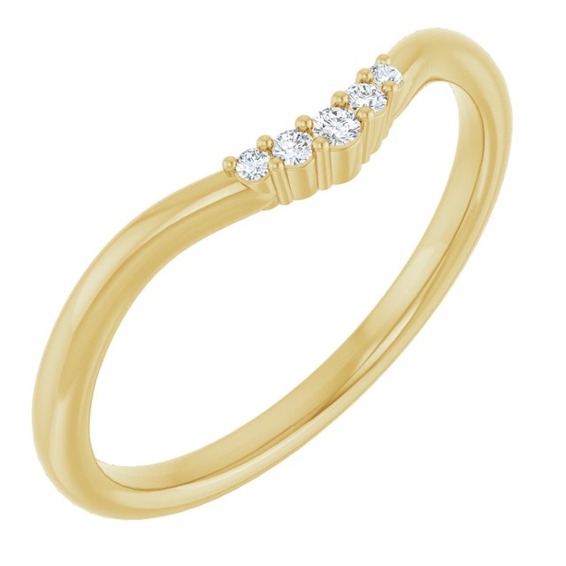 14k Yellow .05 Ctw Lab-grown Diamond Matching Band