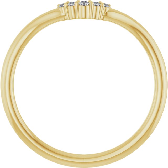 14k Yellow .05 Ctw Lab-grown Diamond Matching Band