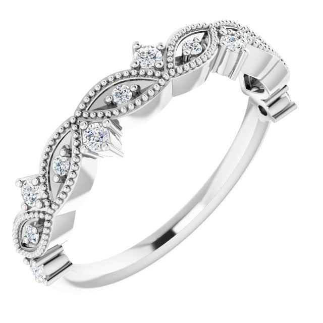 14K White 1/6 CTW Natural Diamond Anniversary Band