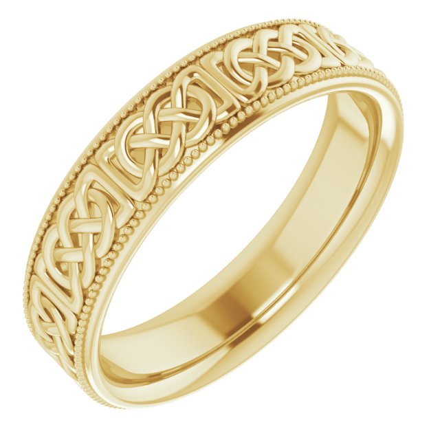 14K Yellow 6 mm Celtic-Inspired Band Size 11.5