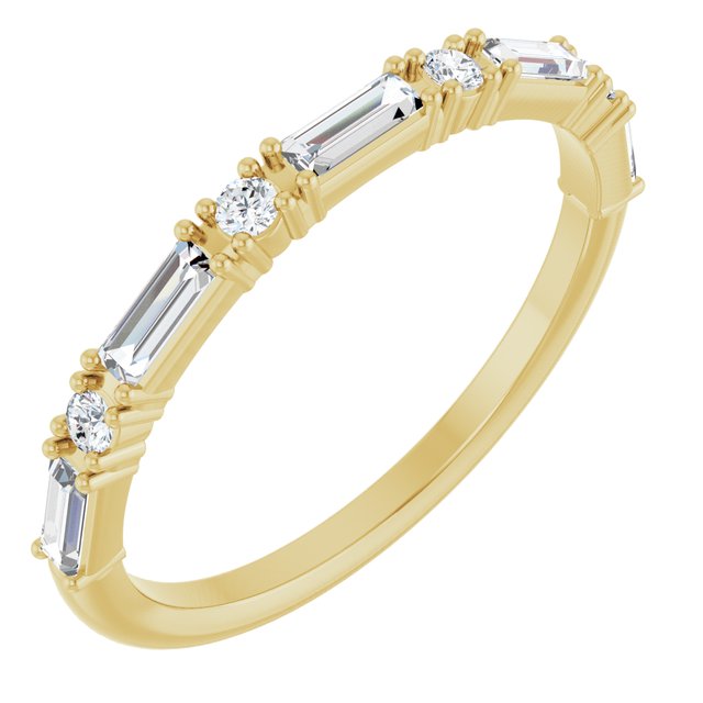 14K Yellow 1/3 CTW Natural Diamond Anniversary Band