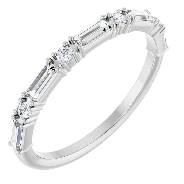 14K White 1/3 CTW Natural Diamond Anniversary Band