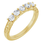 14K Yellow 1/2 CTW Lab-Grown Diamond Anniversary Band