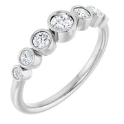 14k White 1/2 Ctw Natural Diamond Anniversary Band
