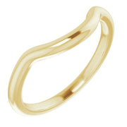 14K Yellow Band for 8x6 mm Oval Ring