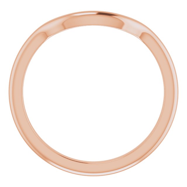 14k Rose Band For 7x5 Mm Emerald Ring