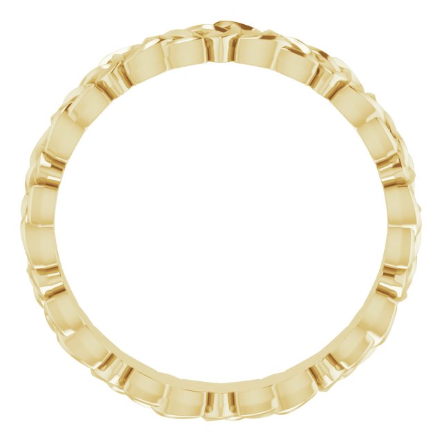 14K Yellow 4 mm Celtic-Inspired Band Size 7