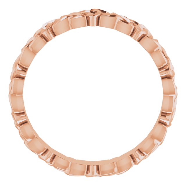 14K Rose 4 mm Celtic-Inspired Band Size 7