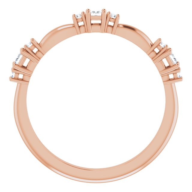 14K Rose 1/6 CTW Natural Diamond Stackable Ring