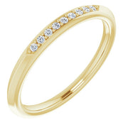 14K Yellow .06 CTW Natural Diamond Knife Edge Anniversary Band