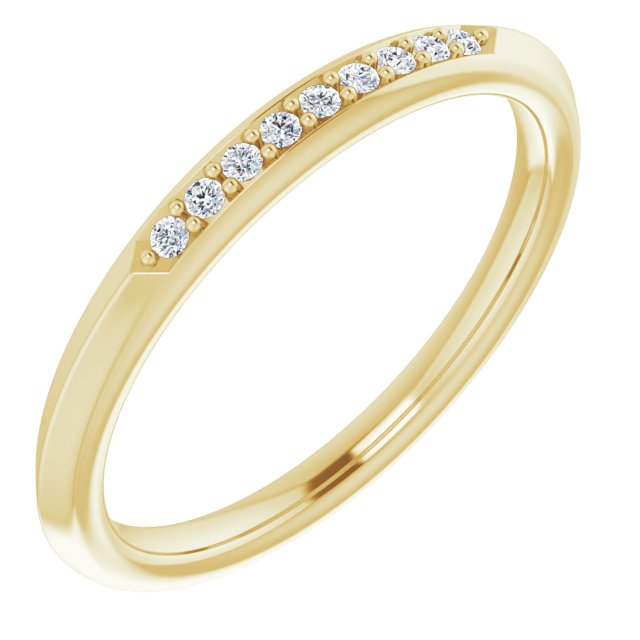 14K Yellow .06 CTW Natural Diamond Knife Edge Anniversary Band