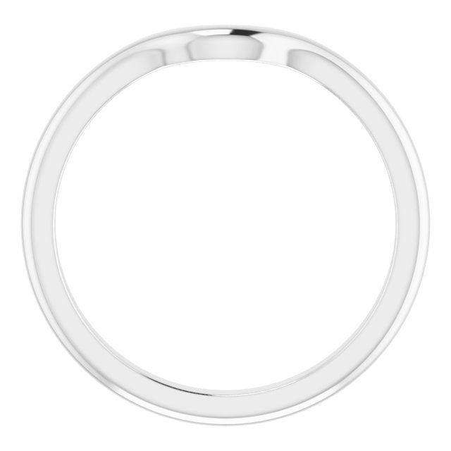 14K White Band for 6 mm Round Ring