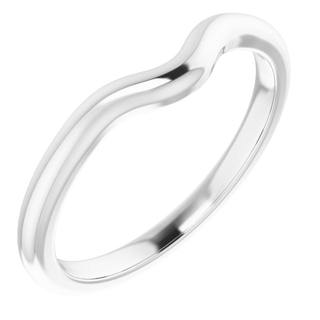 14K White Band for 6 mm Round Ring
