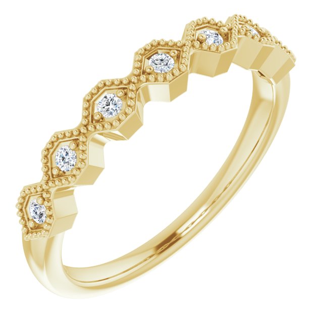 14K Yellow 1/10 CTW Natural Diamond Anniversary Band