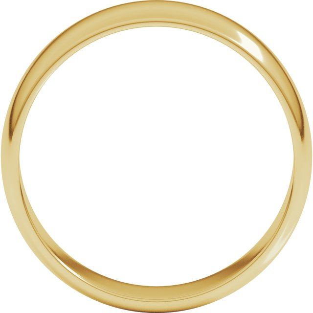 14k Yellow 6 Mm Half Round Light Band Size 13