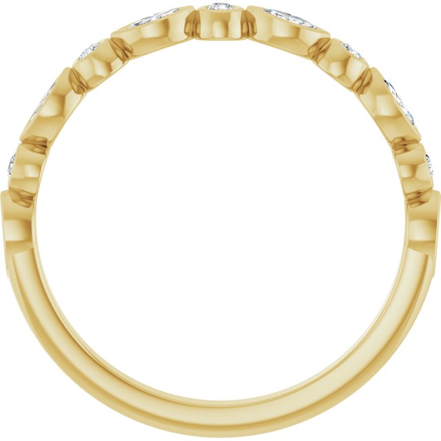14k Yellow 1/5 Ctw Natural Diamond Anniversary Band