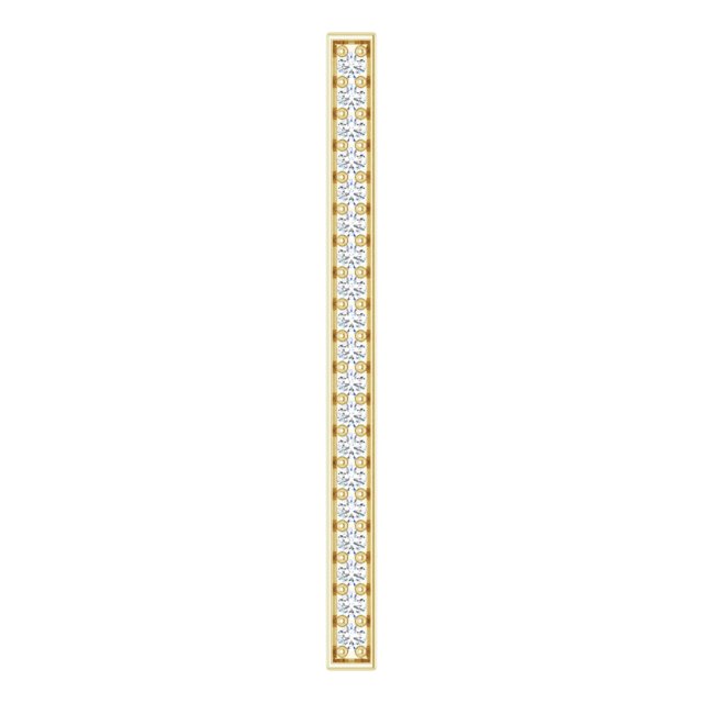 14k Yellow 1/5 Ctw Natural Diamond Vertical Bar Pendant