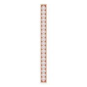14k Rose 1/5 Ctw Natural Diamond Vertical Bar Pendant
