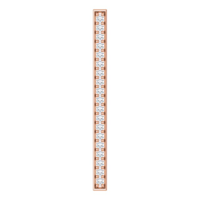 14k Rose 1/5 Ctw Natural Diamond Vertical Bar Pendant