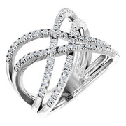 14k White 1/2 Ctw Natural Diamond Ring
