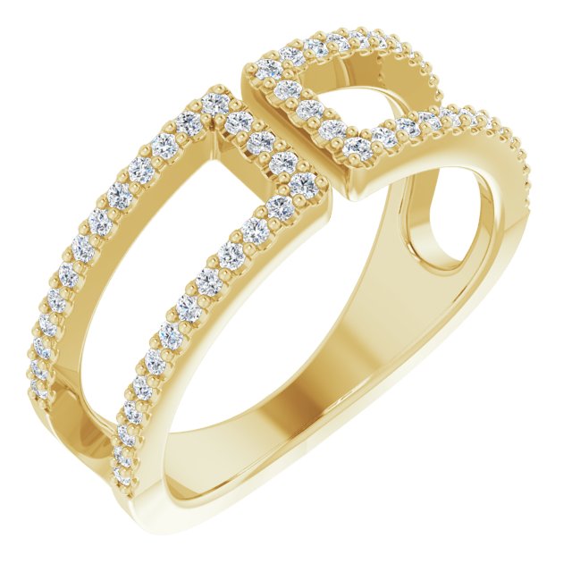 14k Yellow 1/3 Ctw Natural Diamond Ring