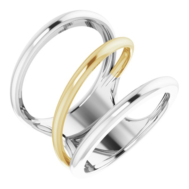 14k White/yellow Freeform Ring