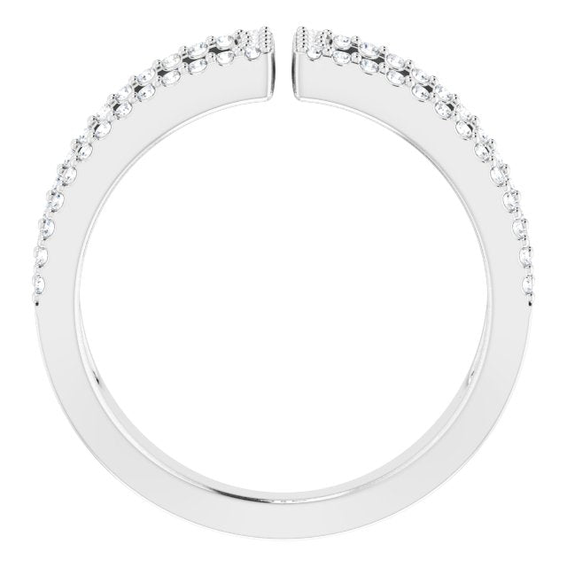 14k White 1/3 Ctw Natural Diamond Ring