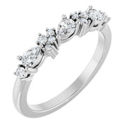 14K White 3/8 CTW Natural Diamond Anniversary Band