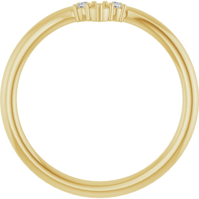 14K Yellow .06 CTW Lab-Grown Diamond Contour Band