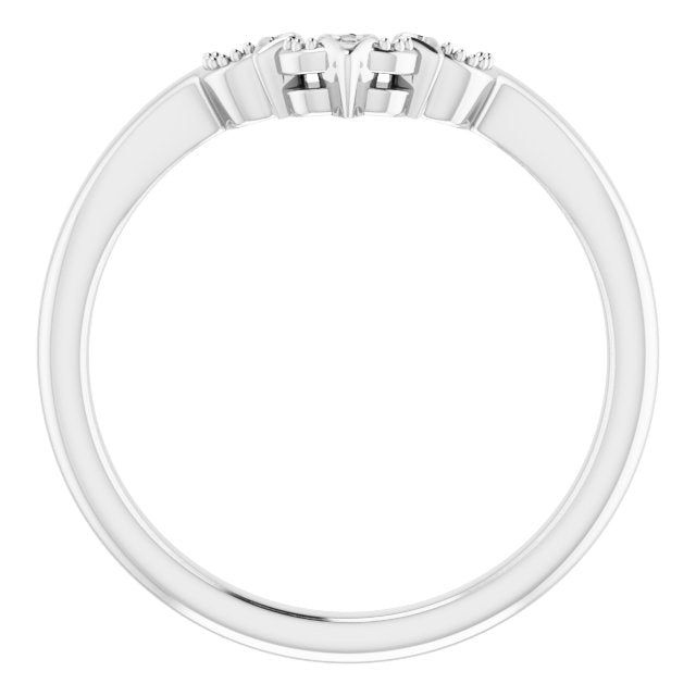 14K White Matching Band