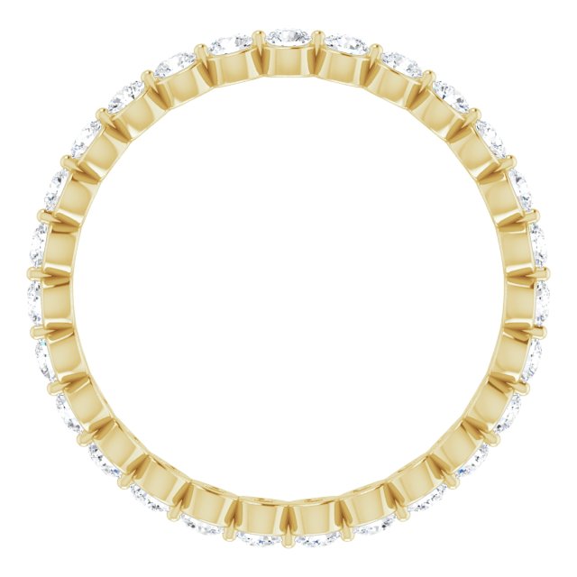 14k Yellow 3/4 Ctw Natural Diamond Eternity Band Size 7